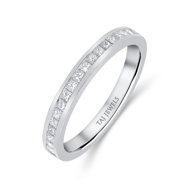 Diamond Wedding Band Set in Channel Setting
