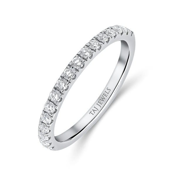Wedding Band set in Round Brilliant Lab Diamonds
