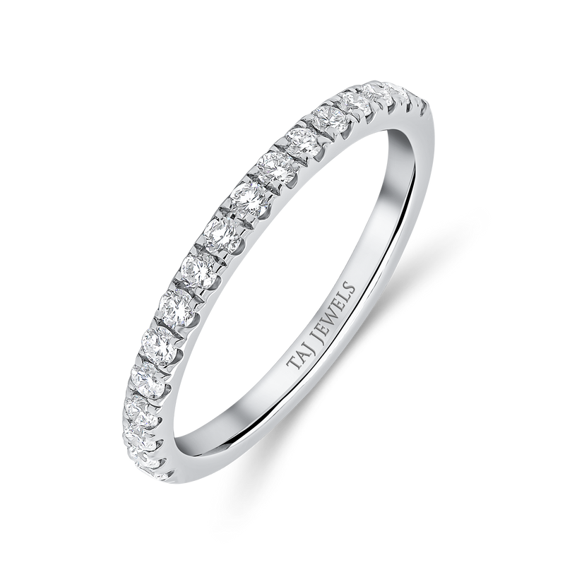 Wedding Band set in Round Brilliant Lab Diamonds