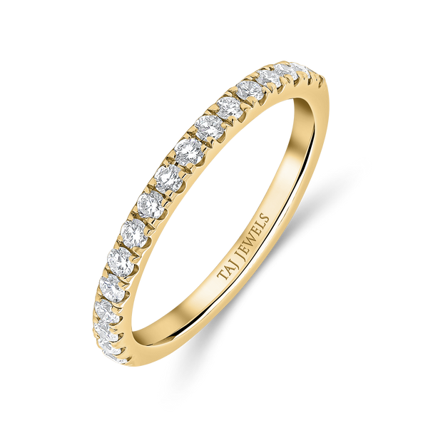 Wedding Band set in Round Brilliant Lab Diamonds