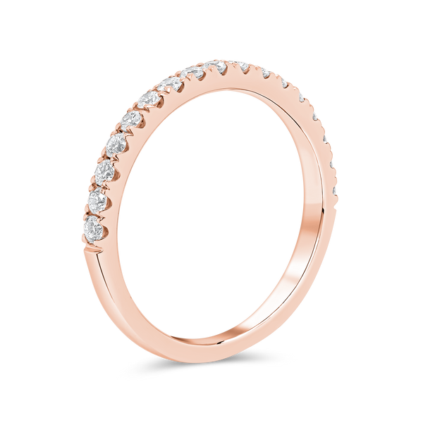 Wedding Band set in Round Brilliant Lab Diamonds