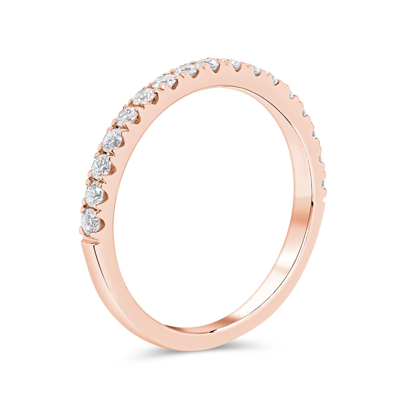 Wedding Band set in Round Brilliant Natural Diamond