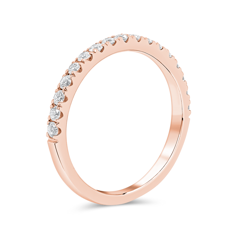 Wedding Band set in Round Brilliant Lab Diamonds
