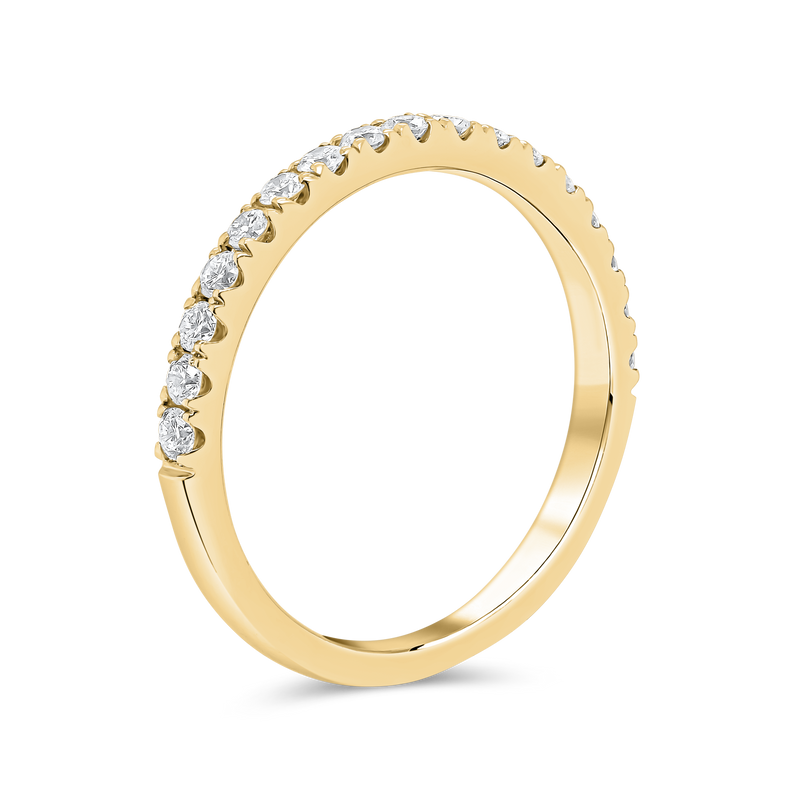Wedding Band set in Round Brilliant Lab Diamonds