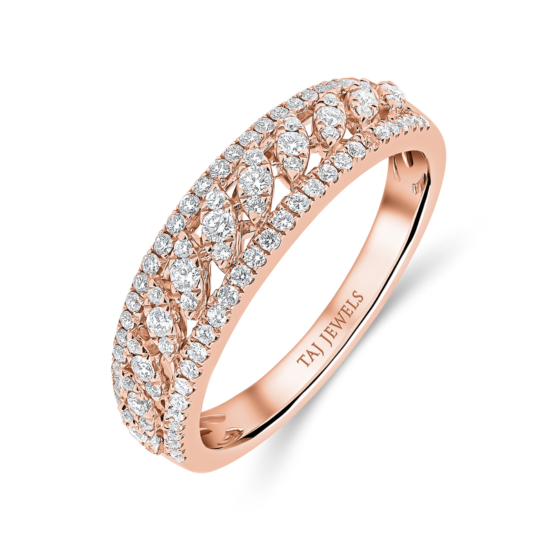 Wedding Band set in Round Brilliant Diamond