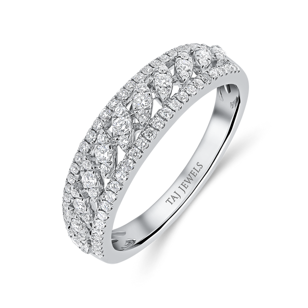 Wedding Band set in Round Brilliant Diamond