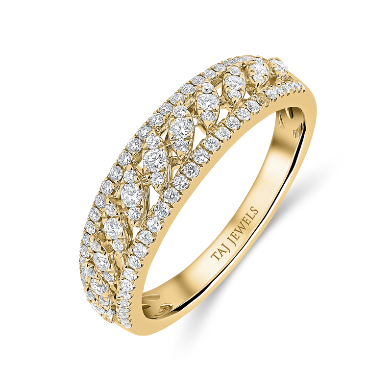 Wedding Band set in Round Brilliant Diamond