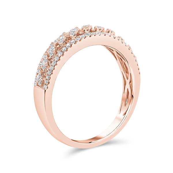 Wedding Band set in Round Brilliant Diamond