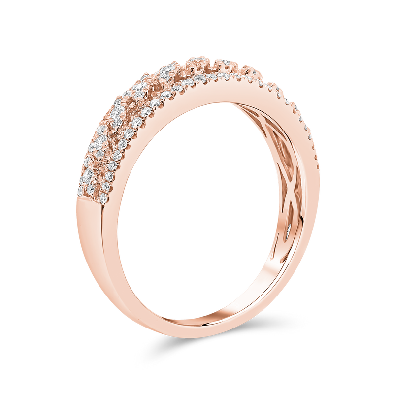 Wedding Band set in Round Brilliant Diamond