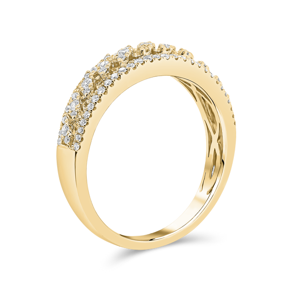 Wedding Band set in Round Brilliant Diamond