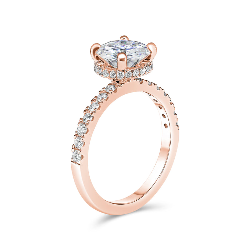 Round Brilliant Hidden Halo Diamond Ring