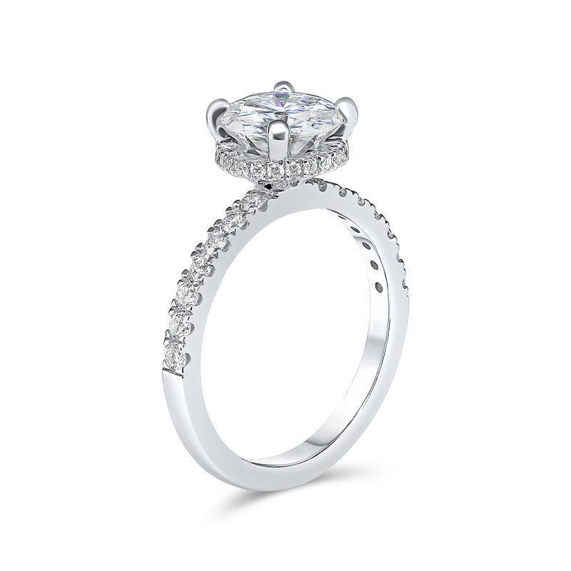 Round Brilliant Hidden Halo Diamond Ring
