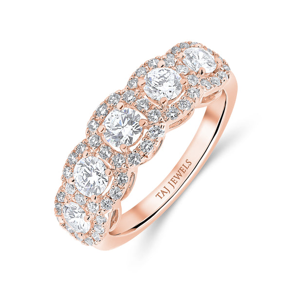 Wedding Band in Round Diamonds