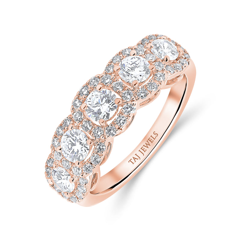 Wedding Band in Round Diamonds