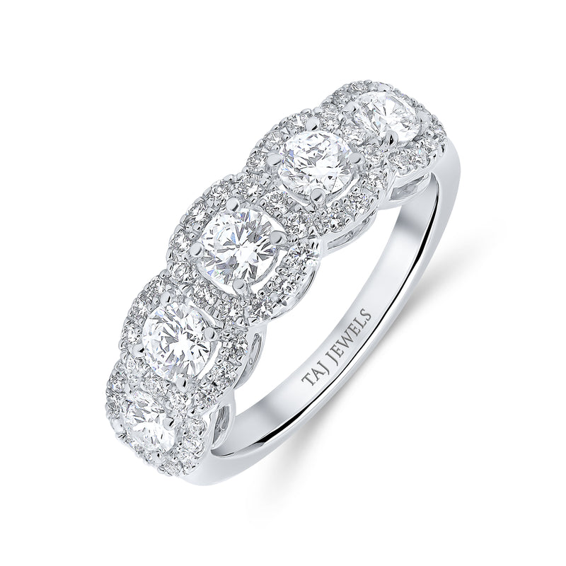 Wedding Band in Round Diamonds