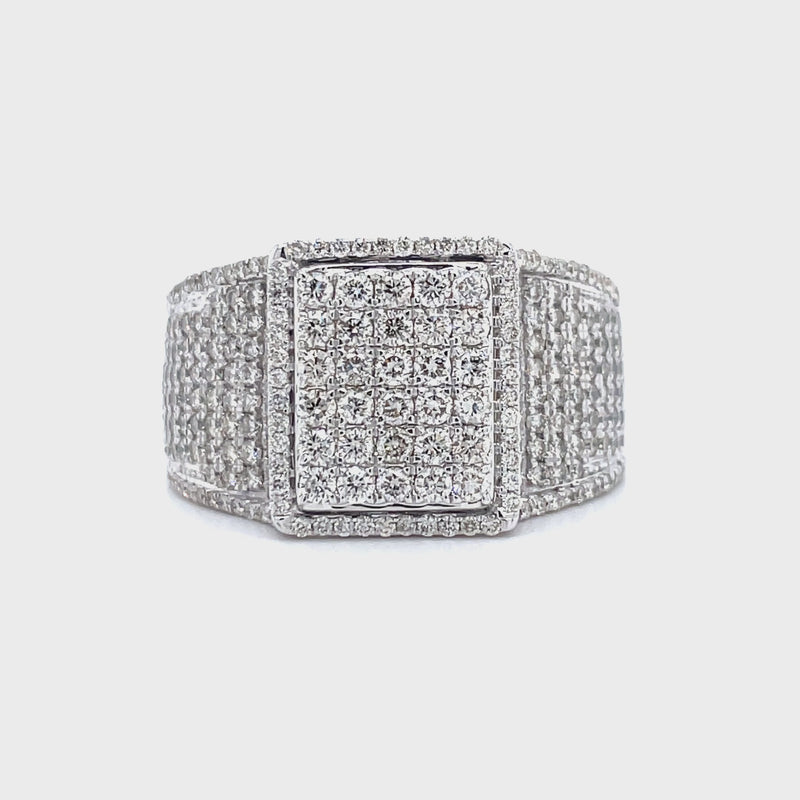 14K White Gold Gents Ring - 2.79CT