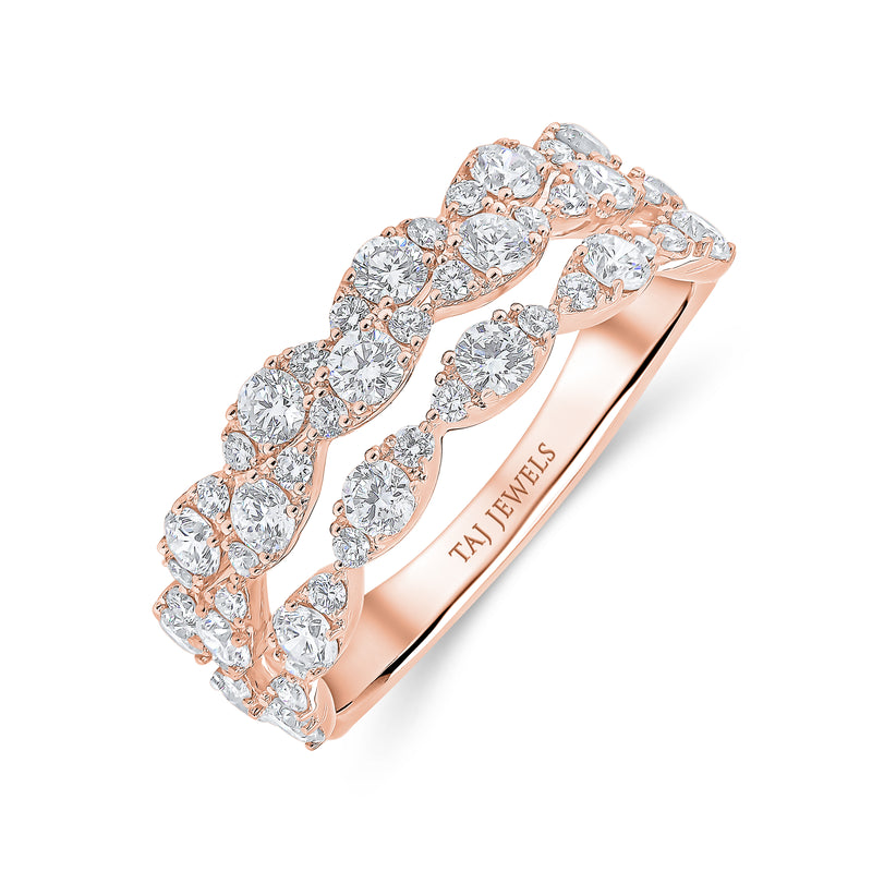 Wedding Band in Round Diamonds