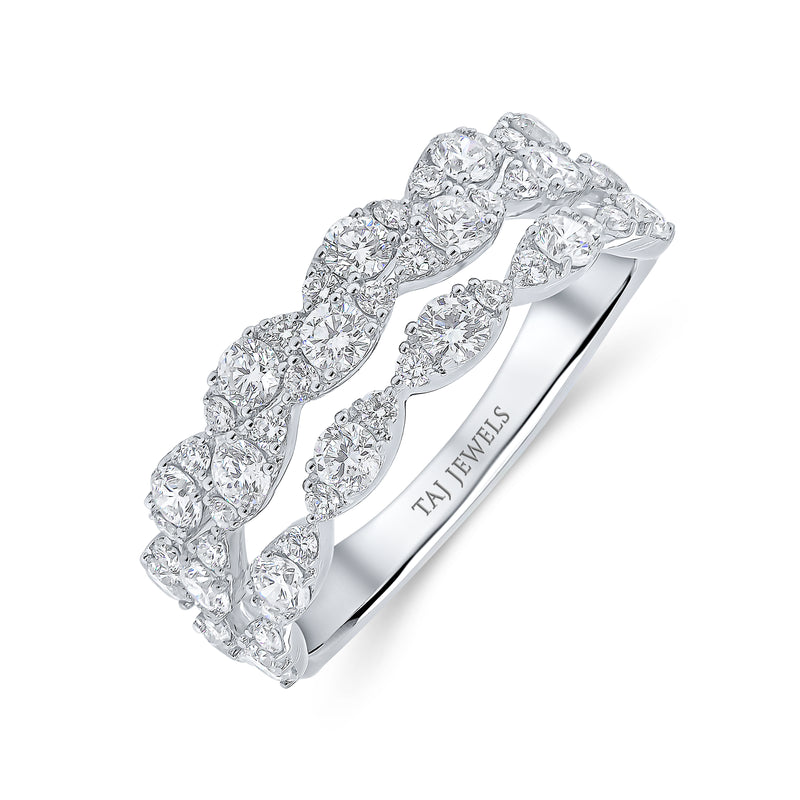 Wedding Band in Round Diamonds