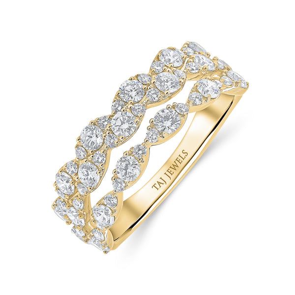 Wedding Band in Round Diamonds