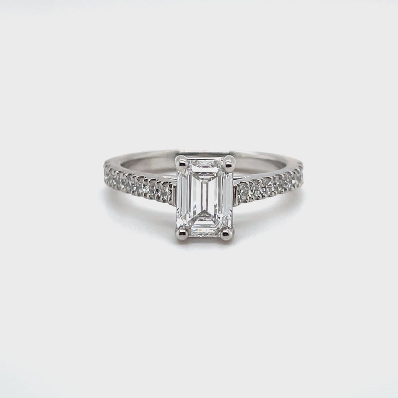 Lab Grown Emerald Diamond Ring - 1 CT+
