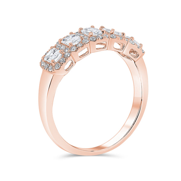 Wedding Band in Round and Baguette Diamonds