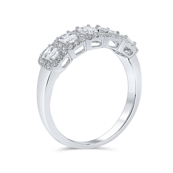 Wedding Band in Round and Baguette Diamonds