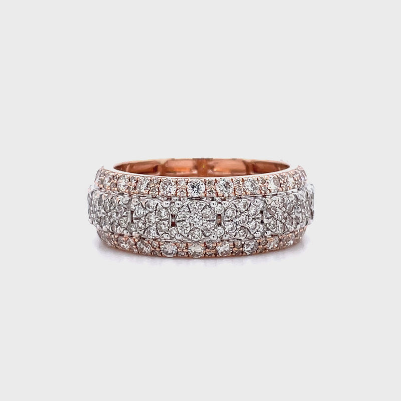 14K Rose Gold Diamond Band - 2.28CT