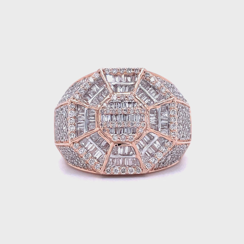 14K Rose Gold Gents Ring - 2.57CT