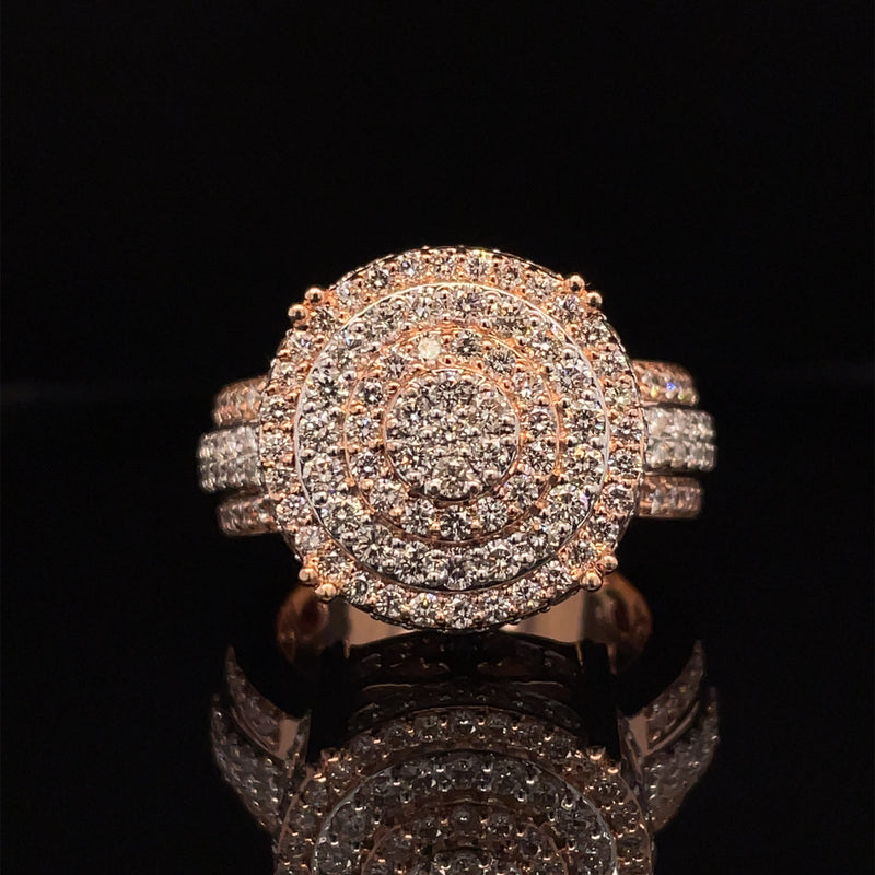 14K Rose Gold Gents Ring - 3.78CT