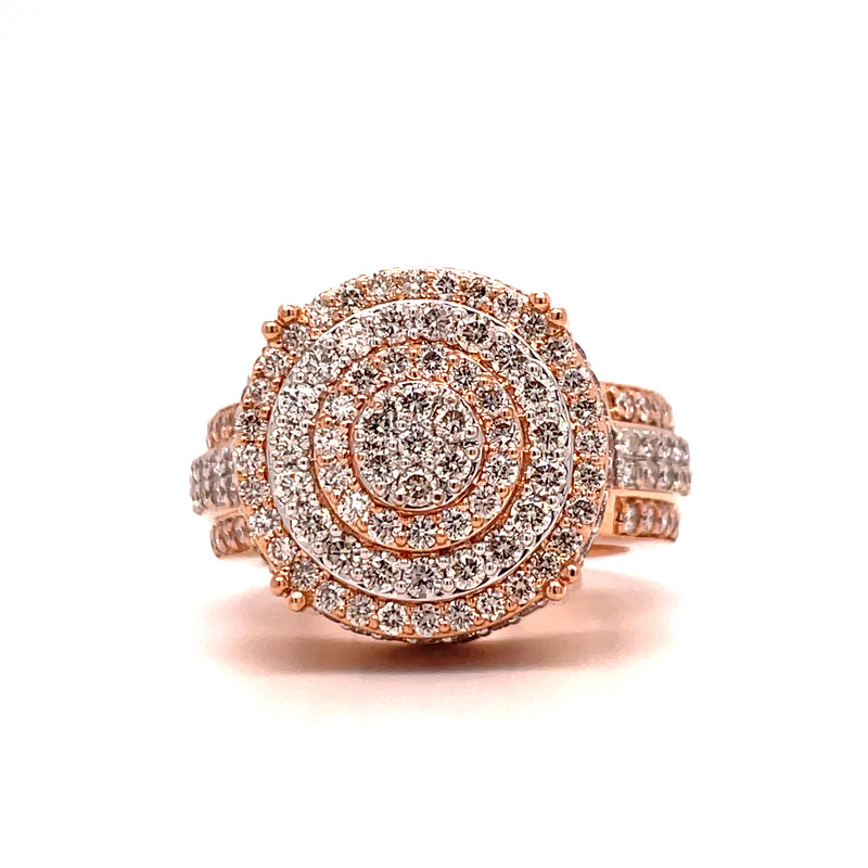 14K Rose Gold Gents Ring - 3.78CT