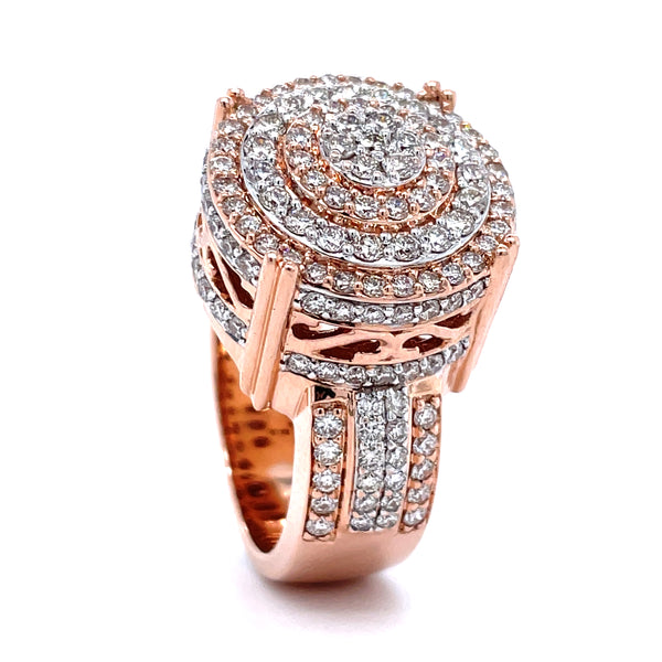 14K Rose Gold Gents Ring - 3.78CT