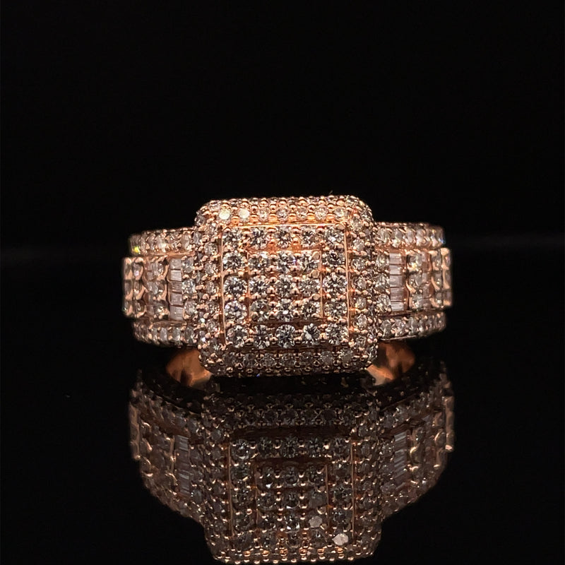 14K Rose Gold Gents Ring - 4.46CT