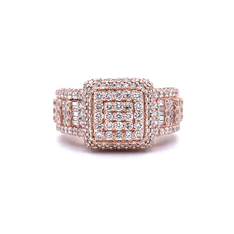 14K Rose Gold Gents Ring - 4.46CT