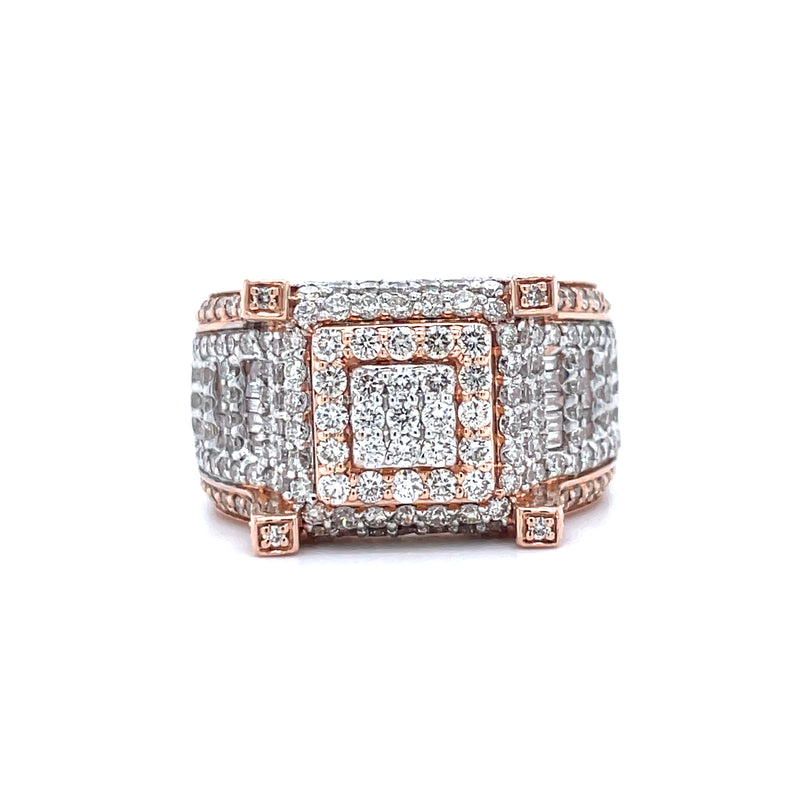 14K Rose Gold Gents Ring - 4.41CT