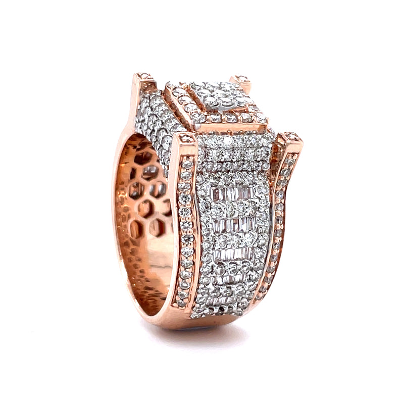 14K Rose Gold Gents Ring - 4.41CT