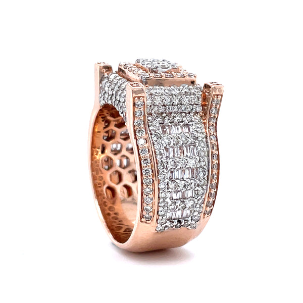 14K Rose Gold Gents Ring - 4.41CT