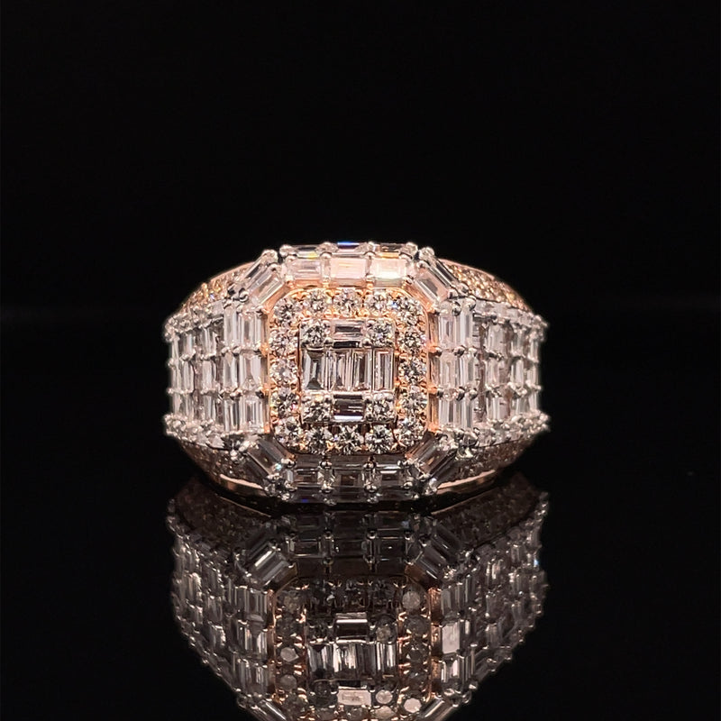 14K Rose Gold Gents Ring - 3.05CT
