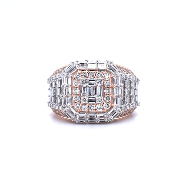 14K Rose Gold Gents Ring - 3.05CT