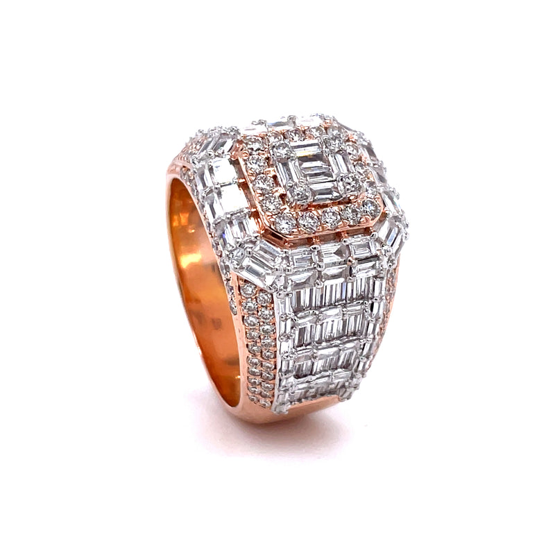 14K Rose Gold Gents Ring - 3.05CT