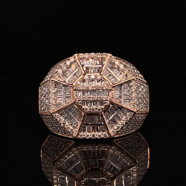14K Rose Gold Gents Ring - 2.57CT