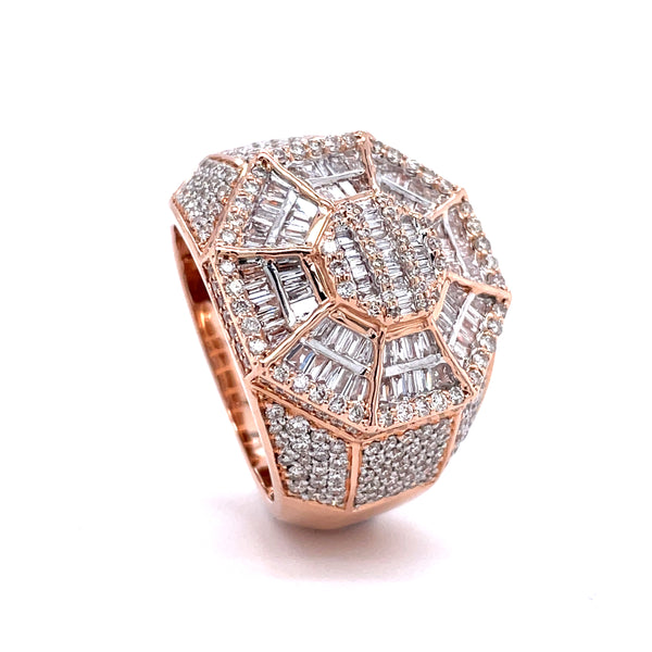 14K Rose Gold Gents Ring - 2.57CT