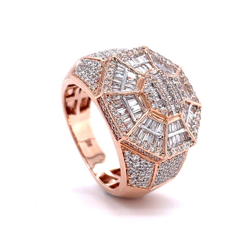 14K Rose Gold Gents Ring - 2.57CT