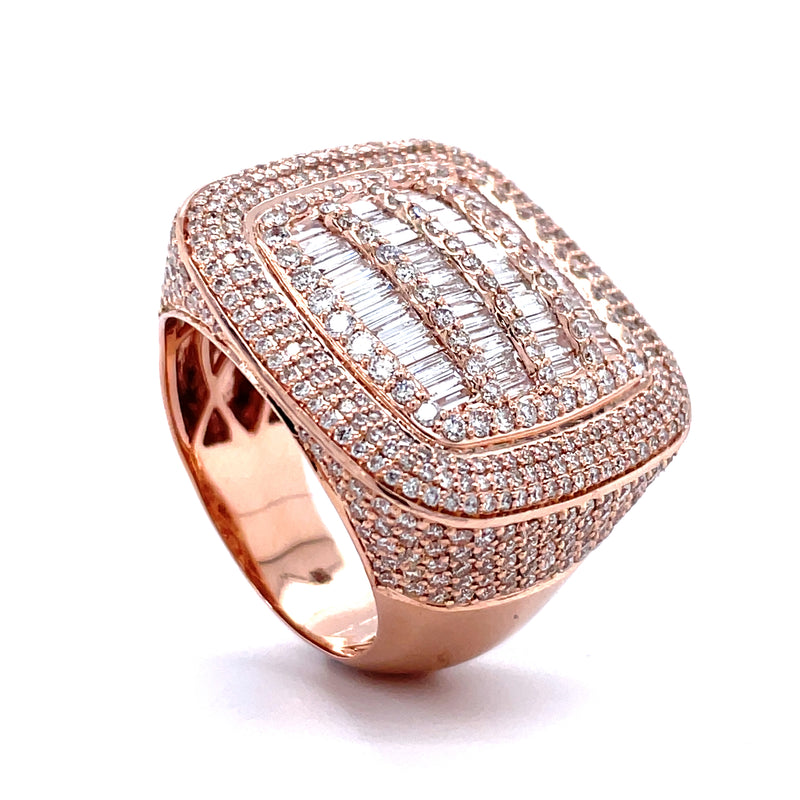 14K Rose Gold Gents Ring - 4.49CT