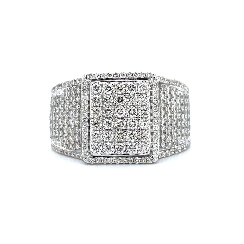 14K White Gold Gents Ring - 2.79CT