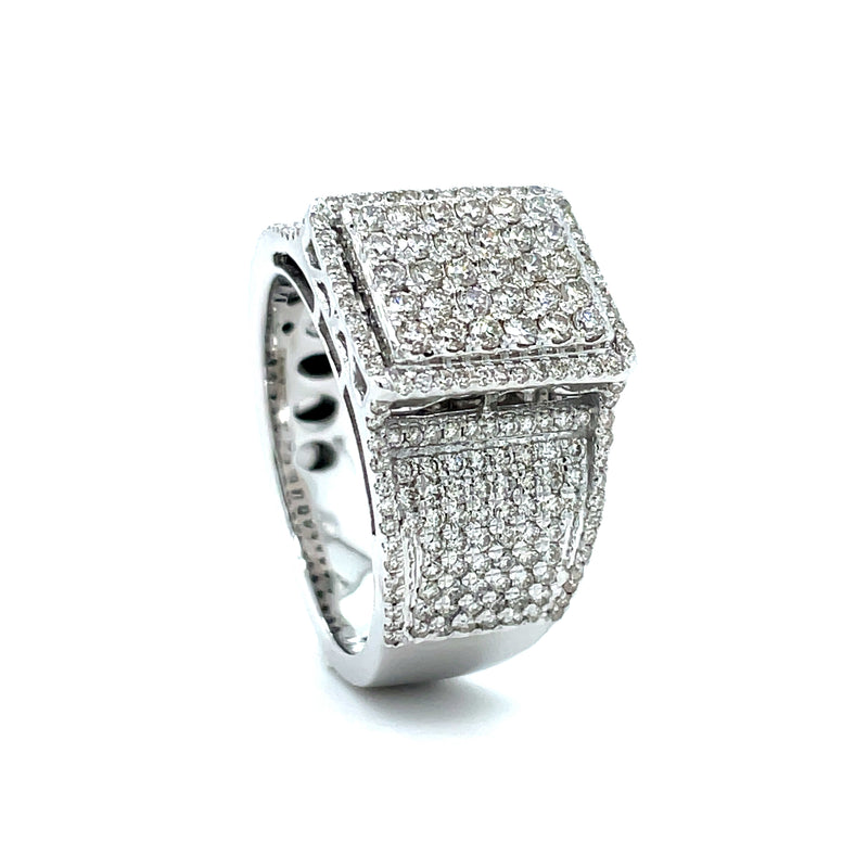 14K White Gold Gents Ring - 2.79CT