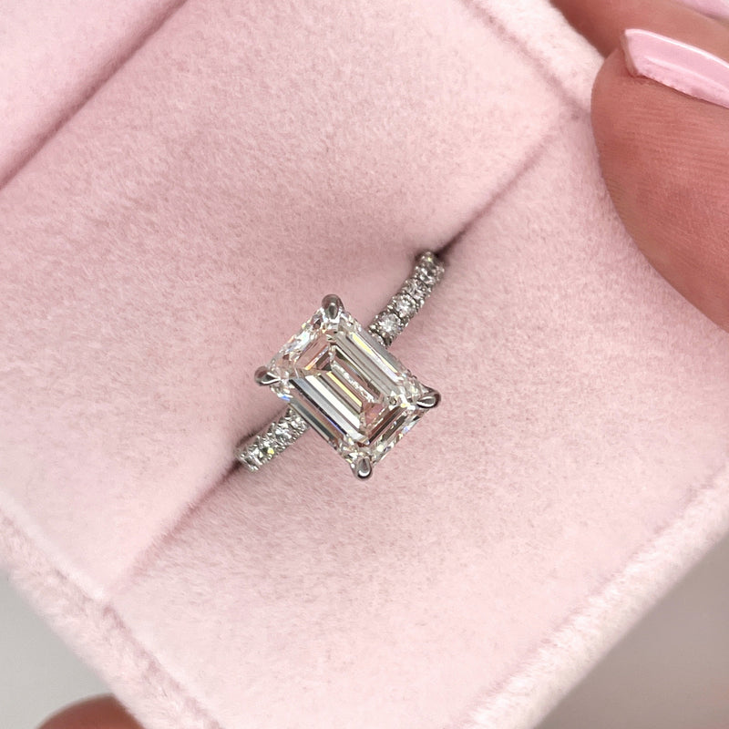 Lab Grown Emerald Diamond Ring - 1 CT+