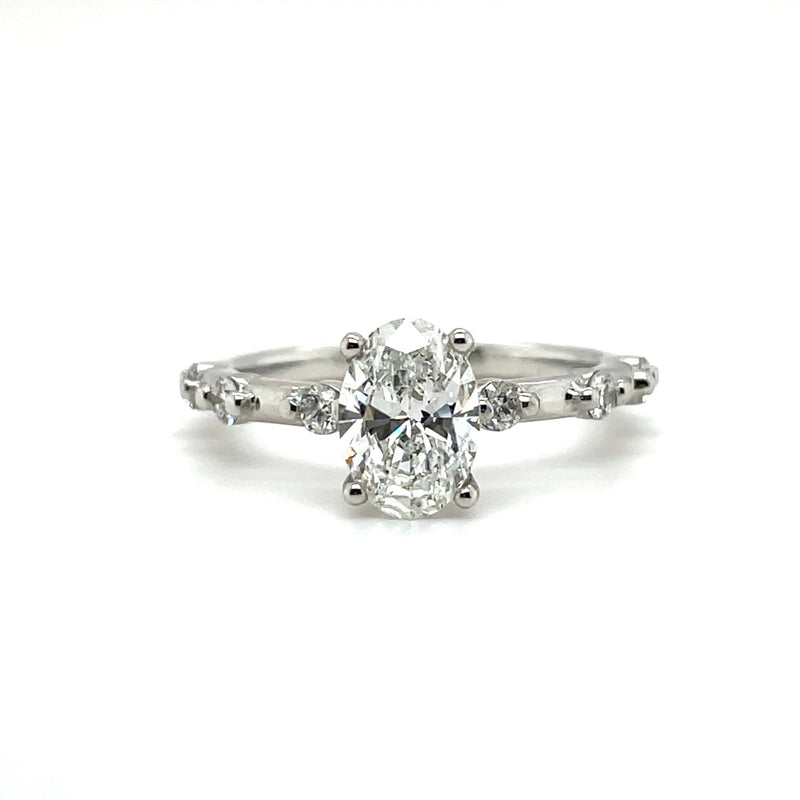 Lab Grown Oval Spaced Band Ring - 1CT+