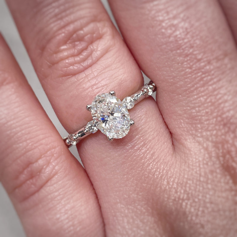 Lab Grown Oval Spaced Band Ring - 1CT+