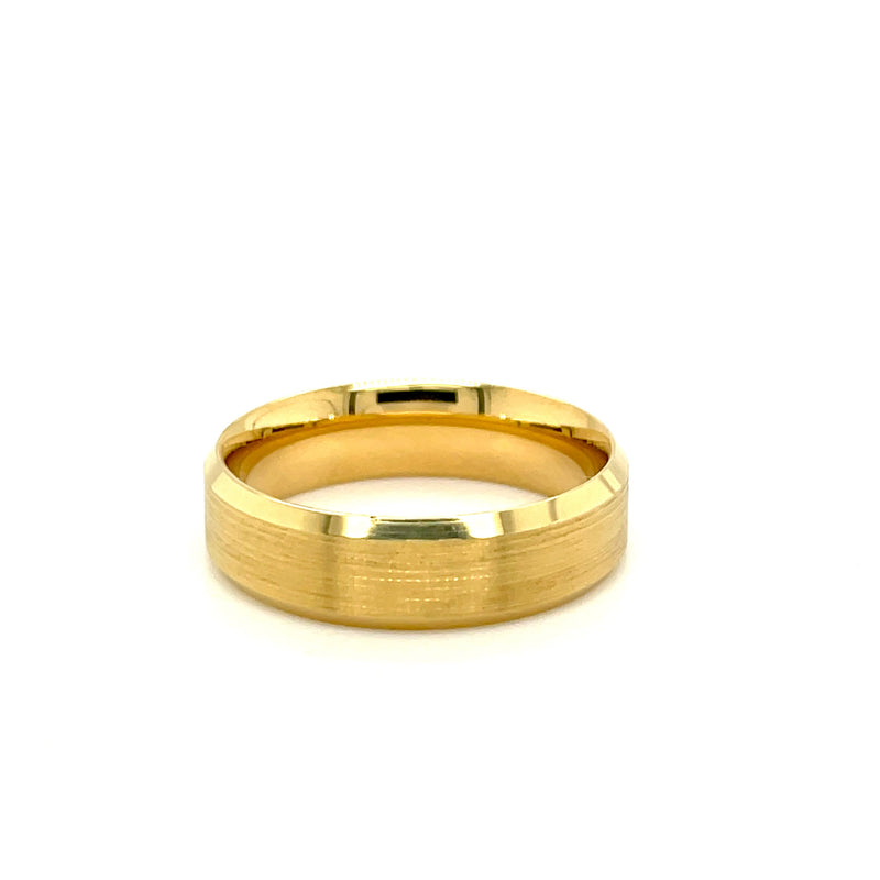 Gold Bevelled Edge Band 6mm