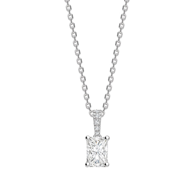 Radiant Diamond Solitaire Pendant